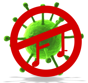 Coronavirus durchgestrichen